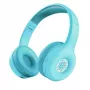 Ausinės TRUST Nouna binaurinės Bluetooth/USB-C laidinės ir belaidės, sulankstomos, vaikams, mėlynos, 4 cm garsiakalbiai