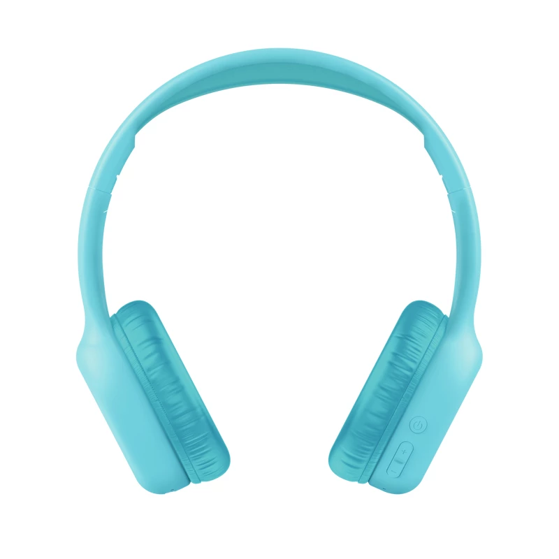 Ausinės TRUST Nouna binaurinės Bluetooth/USB-C laidinės ir belaidės, sulankstomos, vaikams, mėlynos, 4 cm garsiakalbiai