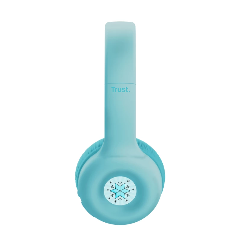 Ausinės TRUST Nouna binaurinės Bluetooth/USB-C laidinės ir belaidės, sulankstomos, vaikams, mėlynos, 4 cm garsiakalbiai