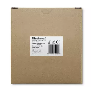 Pramoninis DIN bėgio maitinimo šaltinis QOLTEC 50901 – 480W, 24V DC, 20A