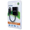 Manhattan DisplayPort 1.2 šakotuvas (1 į 2) su MST, 4K@30Hz, USB-A maitinimu, vaizdo sienos funkcija, juodos spalvos, MST – Multi-Stream Transport, 3 metų garantija