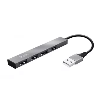 Trust Halyx USB 2.0 4 prievadų USB mini centras, aliuminis