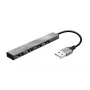 Trust Halyx USB 2.0 4 prievadų USB mini centras, aliuminis