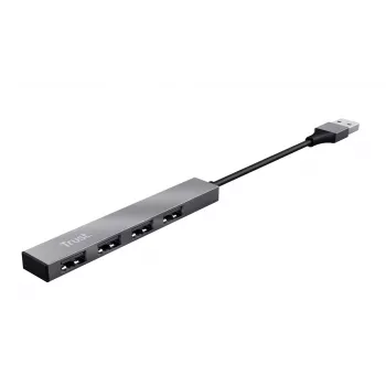 Trust Halyx USB 2.0 4 prievadų USB mini centras, aliuminis