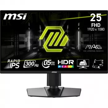 Monitorius MSI MAG 255PXF 24.5 colio Full HD (1920×1080) Rapid IPS, 300 Hz, 0,5 ms, FreeSync Premium, matinis paviršius