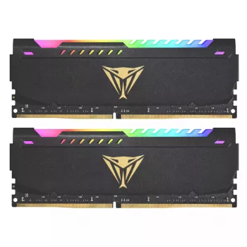 PATRIOT Viper Steel RGB DDR4 32GB (2x16GB) 3200MHz 288 kontaktų DIMM 1,35V, 44 mm aukštis