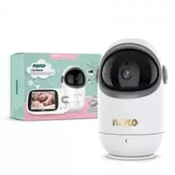 Belaidis kūdikio monitoriaus imtuvas neno Berkano vienai kamerai, 1280×720 LCD, 1200 mAh baterija, USB‑C, pasukimas 310°/pakreipimas 0–46°, diapazonas 260 m
