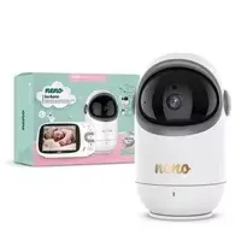 Belaidis kūdikio monitoriaus imtuvas neno Berkano vienai kamerai, 1280×720 LCD, 1200 mAh baterija, USB‑C, pasukimas 310°/pakreipimas 0–46°, diapazonas 260 m