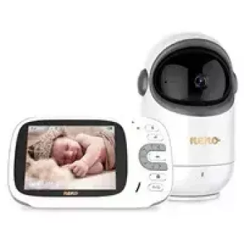 Belaidis kūdikio monitoriaus imtuvas neno Berkano vienai kamerai, 1280×720 LCD, 1200 mAh baterija, USB‑C, pasukimas 310°/pakreipimas 0–46°, diapazonas 260 m