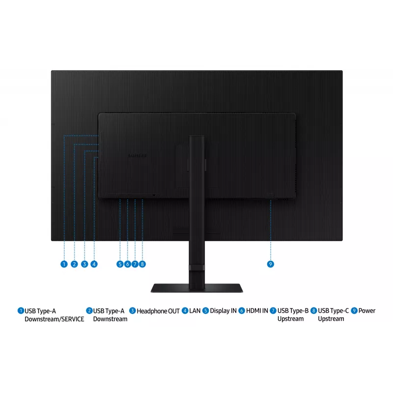 Samsung S80UD 94 cm (37 colių) 4K Ultra HD LCD monitorius, juodas