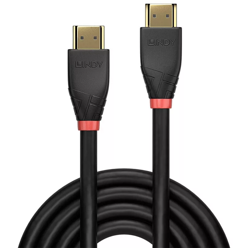 Lindy 15 m aktyvus HDMI 18G kabelis, 15 m, HDMI A tipo (standartinis), HDMI A tipo (standartinis), 18 Gbit/s, juoda