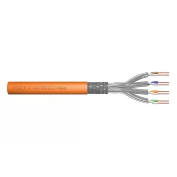 DIGITUS montavimo kabelis - CAT 7 - S/FTP - AWG 23/1 simplex - 500 m - geltonas