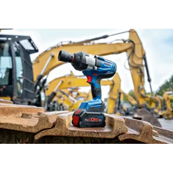 Belaidis smūginis veržliasukis Bosch GDS 18V-1600 HC — 1600 Nm sukimo momentas, 18V akumuliatorių sistema
