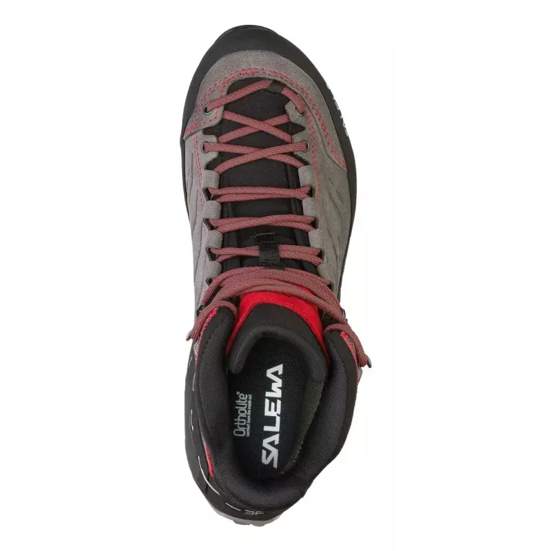 Salewa MTN Trainer Mid GTX vyriški žygiavimo batai, anglies pilka/raudona, zomša, Vibram