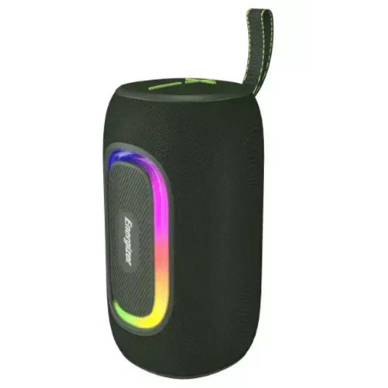 Nešiojamas / vakarėlių garsiakalbis Energizer BTS163 – 16 W RMS, Bluetooth, Li‑Ion 1800 mAh, MicroSD, kelių spalvų apšvietimas, juodas