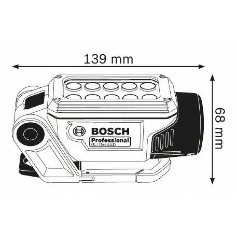 Bosch GLI DeciLED Professional mėlynai pilkas LED darbinis žibintas