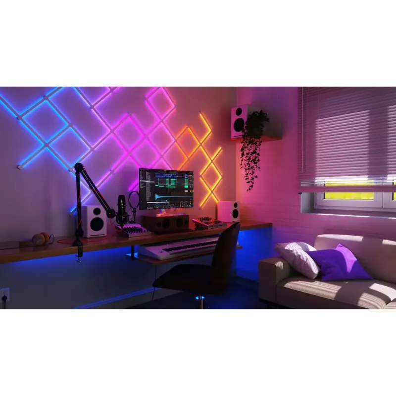 Nanoleaf Lines Squared išplėtimo rinkinys, 3 linijos, balti, RGB, IP20