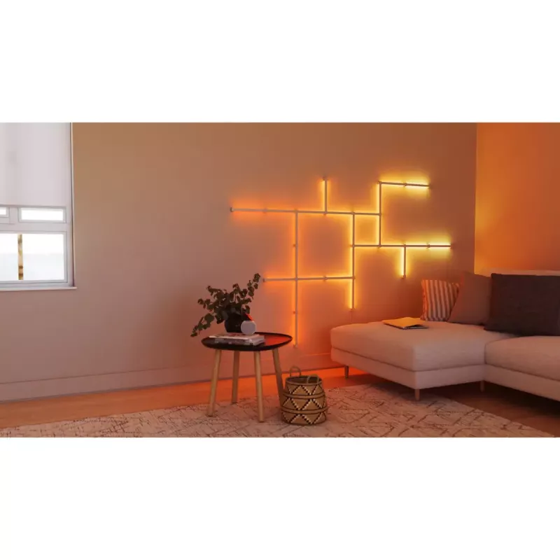 Nanoleaf Lines Squared išplėtimo rinkinys, 3 linijos, balti, RGB, IP20