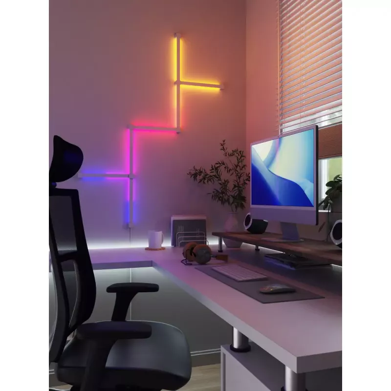 Nanoleaf Lines Squared išplėtimo rinkinys, 3 linijos, balti, RGB, IP20