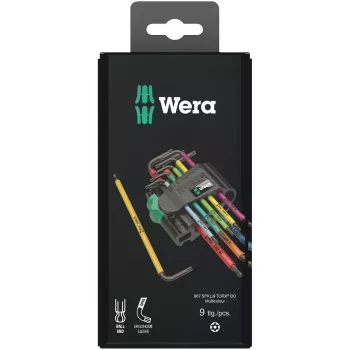 L-formos raktų rinkinys Wera 967/9 TX BO (TX8–TX40)
