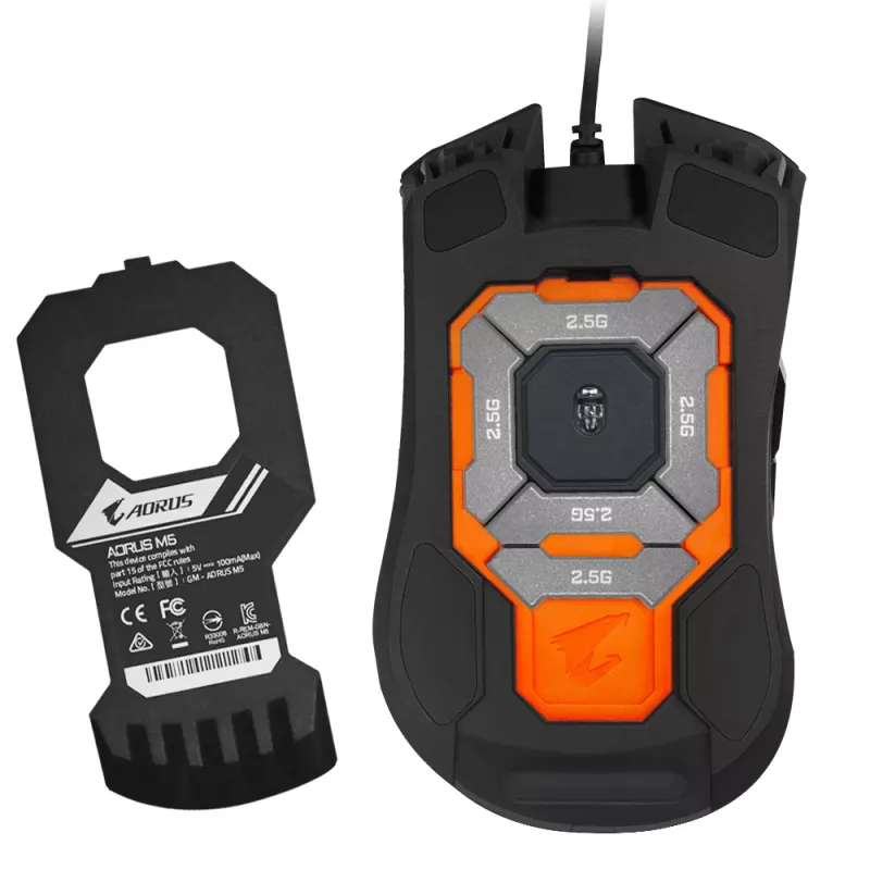 GIGABYTE AORUS M5 pelė žaidimams Dešinei rankai USB Type-A Optinė 16000 DPI