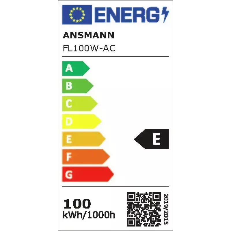 Statybinis prožektorius Ansmann FL100W-AC Black LED 100 W 12000 lm