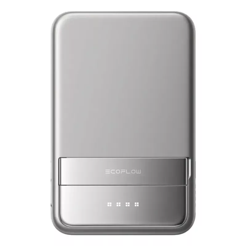 Power bankas EcoFlow Rapid 5000 (Ličio jonų 5000 mAh, PD greitasis įkrovimas, 30 W bendra galia, belaidis, USB-C, sidabrinis)