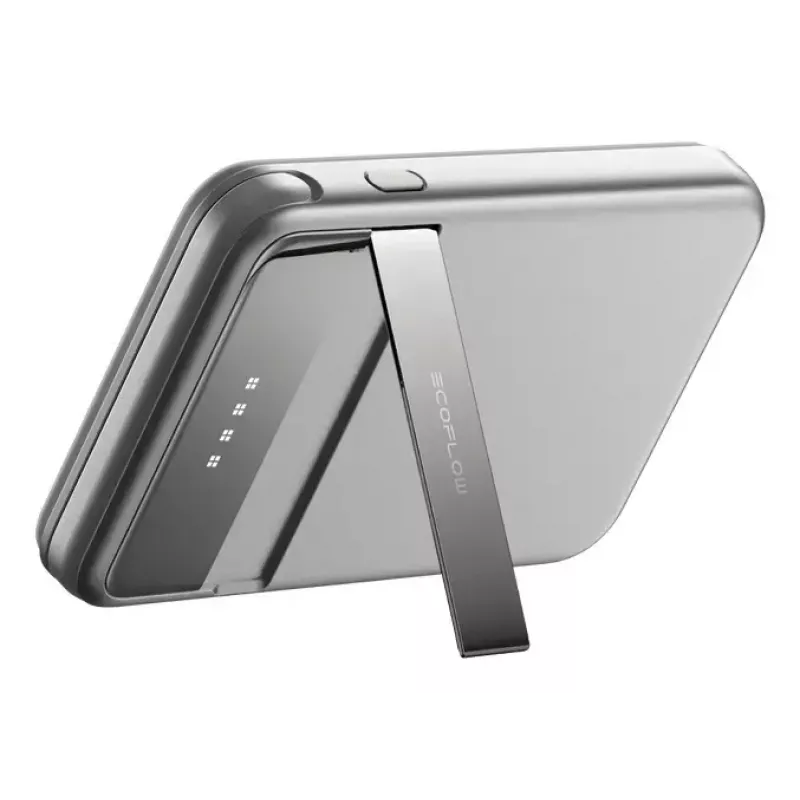 Power bankas EcoFlow Rapid 5000 (Ličio jonų 5000 mAh, PD greitasis įkrovimas, 30 W bendra galia, belaidis, USB-C, sidabrinis)
