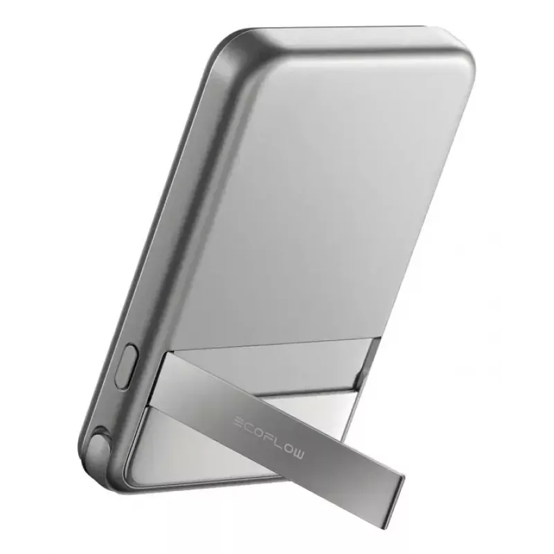 Power bankas EcoFlow Rapid 5000 (Ličio jonų 5000 mAh, PD greitasis įkrovimas, 30 W bendra galia, belaidis, USB-C, sidabrinis)
