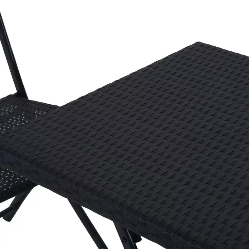 Sodo baldų komplektas Extralink L-0201P — 2 kėdės ir juodas stalas