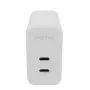 mophie sieninis adapteris USB-C PD DUAL 67W GaN baltas EU (2xUSB-C)