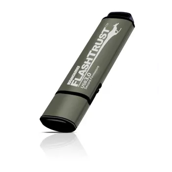 Kanguru FlashTrust™ USB 3.0 32GB | Saugus USB atmintukas | Apsaugota programinė įranga | Fizinis rašymo blokavimo jungiklis | Apsauga nuo BadUSB | Atitinka NIST reikalavimus