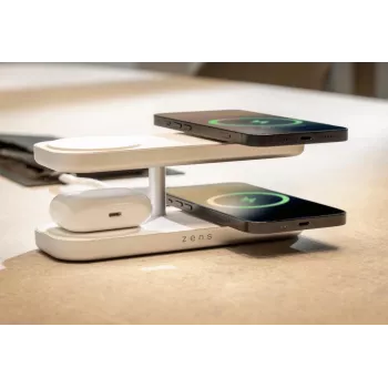 ZENS Quattro Wireless Charger Pro 4 Baltas