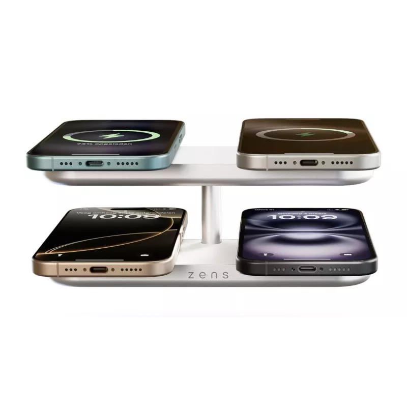 ZENS Quattro Wireless Charger Pro 4 Baltas
