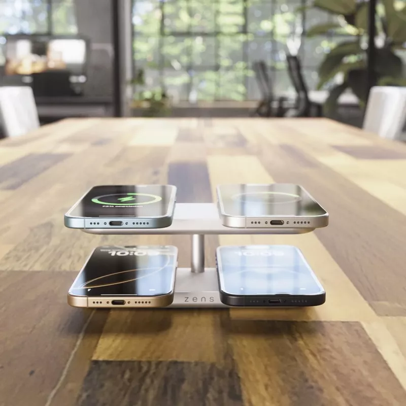 ZENS Quattro Wireless Charger Pro 4 Baltas