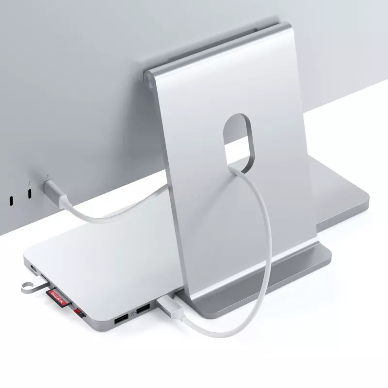 SATECHI USB-C Slim Dock belaidžio ryšio stotelė / portų replikatorius, USB 3.2 Gen 2 / 3.1 Gen, skirta 24 colių iMac (2021)