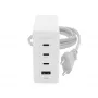 mophie Speedport 120 sieninis adapteris USB-C PD 120W GaN baltas EU (3xUSB-C + 1xUSB-A)
