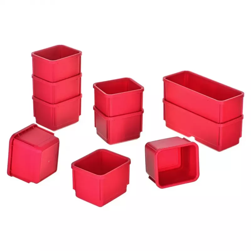 Keter 250927 – 3 vnt. sukraunamų technopolimerinių dėžių rinkinys su ratukais ir užraktu, 525×694×411 mm, juodos spalvos