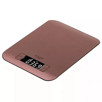 Virtuvinės elektroninės svarstyklės Adler AD 3183 – 5 kg, 1 g tikslumas, nerūdijančio plieno paviršius, vario spalva