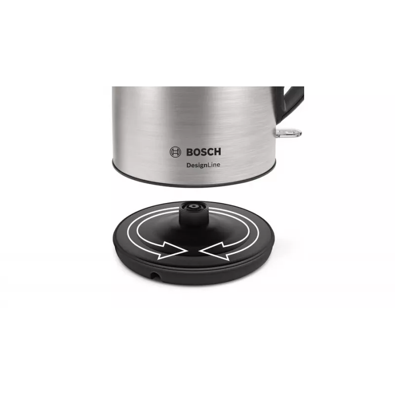 Bosch TWK3P420 elektrinis virdulys 1,7 L 2400 W Juodas, Nerūdijantis plienas