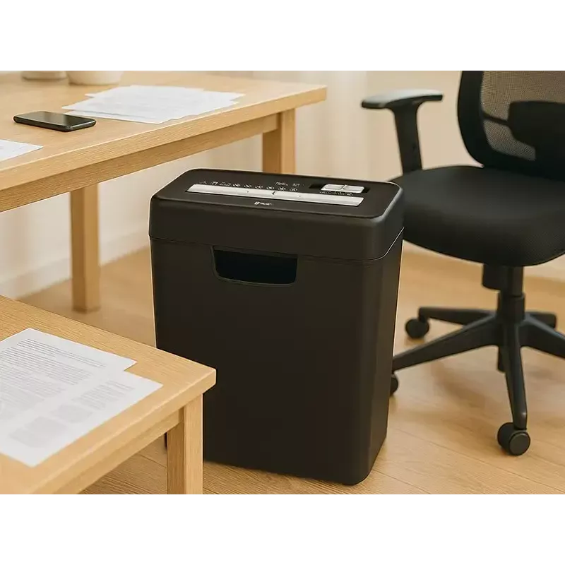 Smulkintuvas TRACER Edge10L kryžminis pjūvis, 10 lapų talpa, 6 mm pjūvis, 10 L krepšelis, juodas