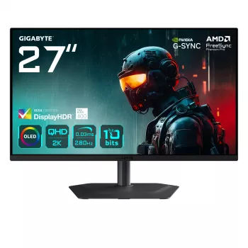 GIGABYTE MO27Q2A 27 colių QD-OLED 2K QHD žaidimų monitorius