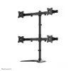 Neomounts NM-D335D4BLACK Monitorių stovas 10-27 colių, Spaustuvas/Ant stalo/Prakišamas, 8 kg, VESA 75x75/100x100 mm, Juodas