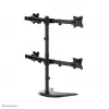 Neomounts NM-D335D4BLACK Monitorių stovas 10-27 colių, Spaustuvas/Ant stalo/Prakišamas, 8 kg, VESA 75x75/100x100 mm, Juodas