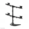 Neomounts NM-D335D4BLACK Monitorių stovas 10-27 colių, Spaustuvas/Ant stalo/Prakišamas, 8 kg, VESA 75x75/100x100 mm, Juodas