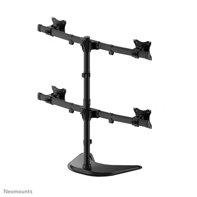 Neomounts NM-D335D4BLACK Monitorių stovas 10-27 colių, Spaustuvas/Ant stalo/Prakišamas, 8 kg, VESA 75x75/100x100 mm, Juodas