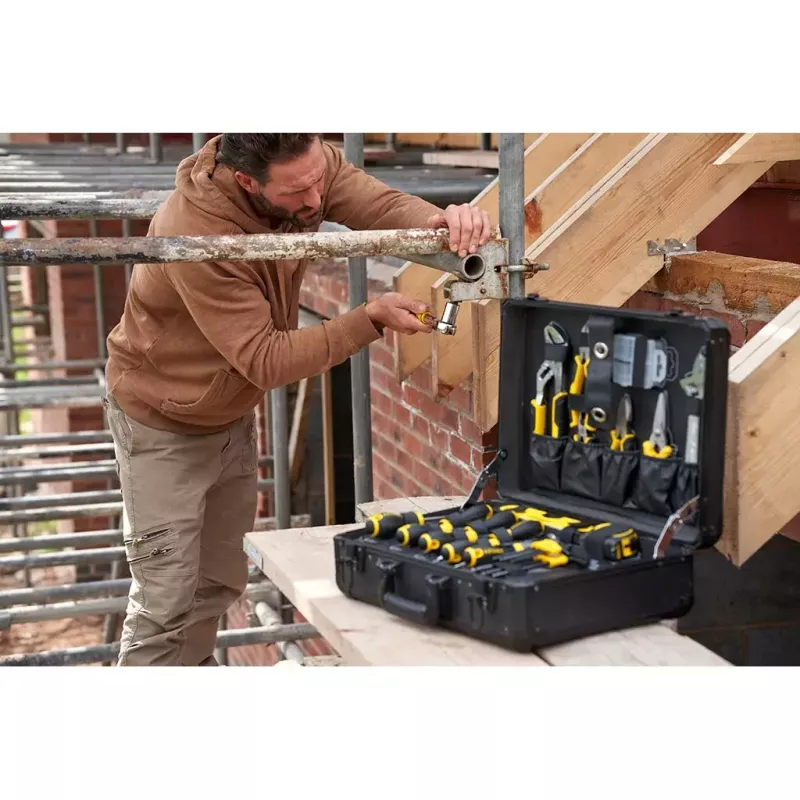 Mechanikos įrankių rinkinys Stanley STMT98109-1 142 įrankiai Juoda Geltona