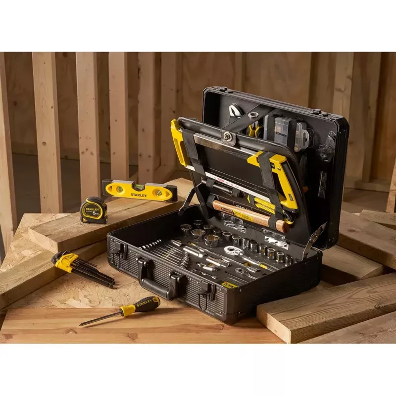 Mechanikos įrankių rinkinys Stanley STMT98109-1 142 įrankiai Juoda Geltona