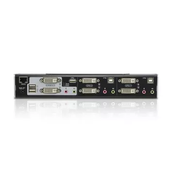 ATEN CS1642A 2 prievadų USB DVI dvigubo vaizdo KVM jungiklis su garsu ir USB 2.0 šakotuvu (įskaitant KVM laidus)