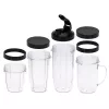 Stalo blenderis Adler AD 4084 Smoothie Set – 500 W (maks. 1200 W), 0,7 L stiklinis indas, nuimamas dubuo, juodas